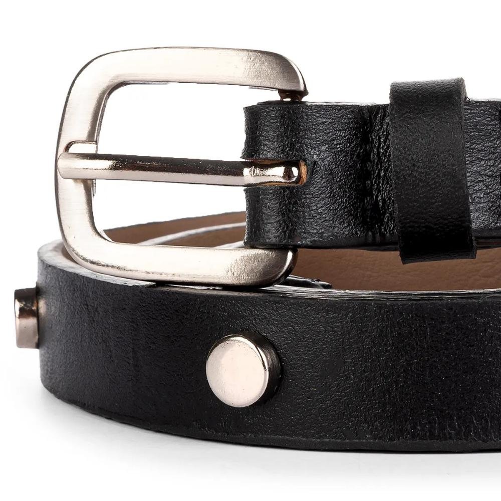 CINTO DAKOTA COURO TACHAS FEMININO DK321 Preto 5