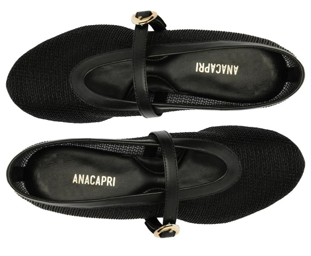 SAPATILHA ANACAPRI TELA BRIGITTE FEMININA C302620044 Preto 3