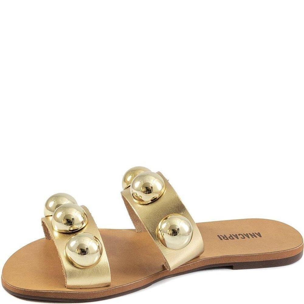 CHINELO ANACAPRI SLIDE FEMININO ISIS C300140145 Dourado 2