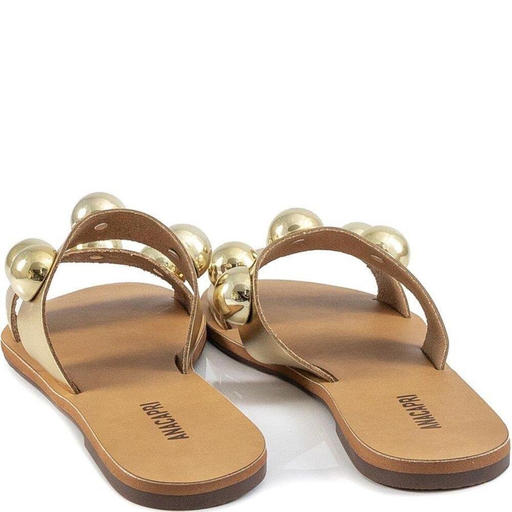 CHINELO ANACAPRI SLIDE FEMININO ISIS C300140145 Dourado 3