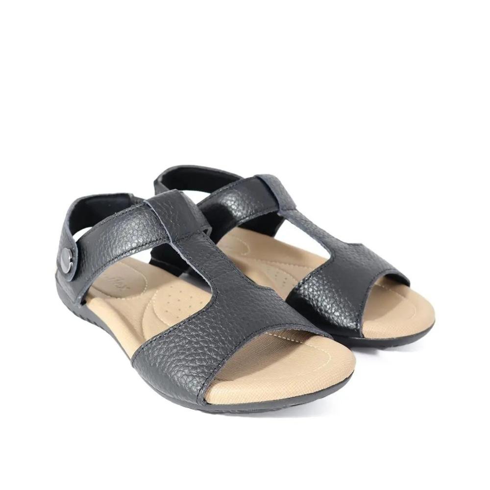 SANDALIA USAFLEX FEMININO COURO R1880 Preto 3