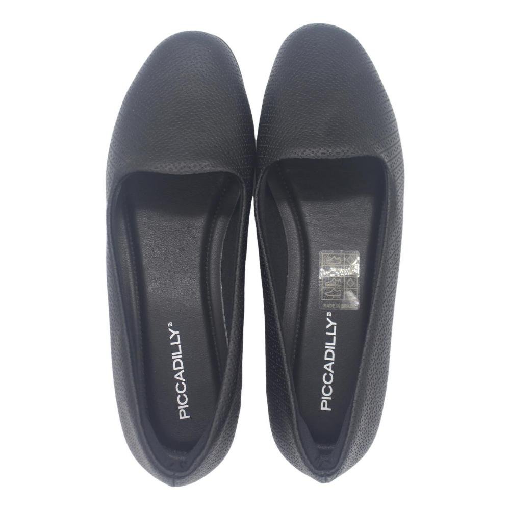 SAPATILHA PICCADILLY FEMININA PONTILHADA 250132 Preto 4