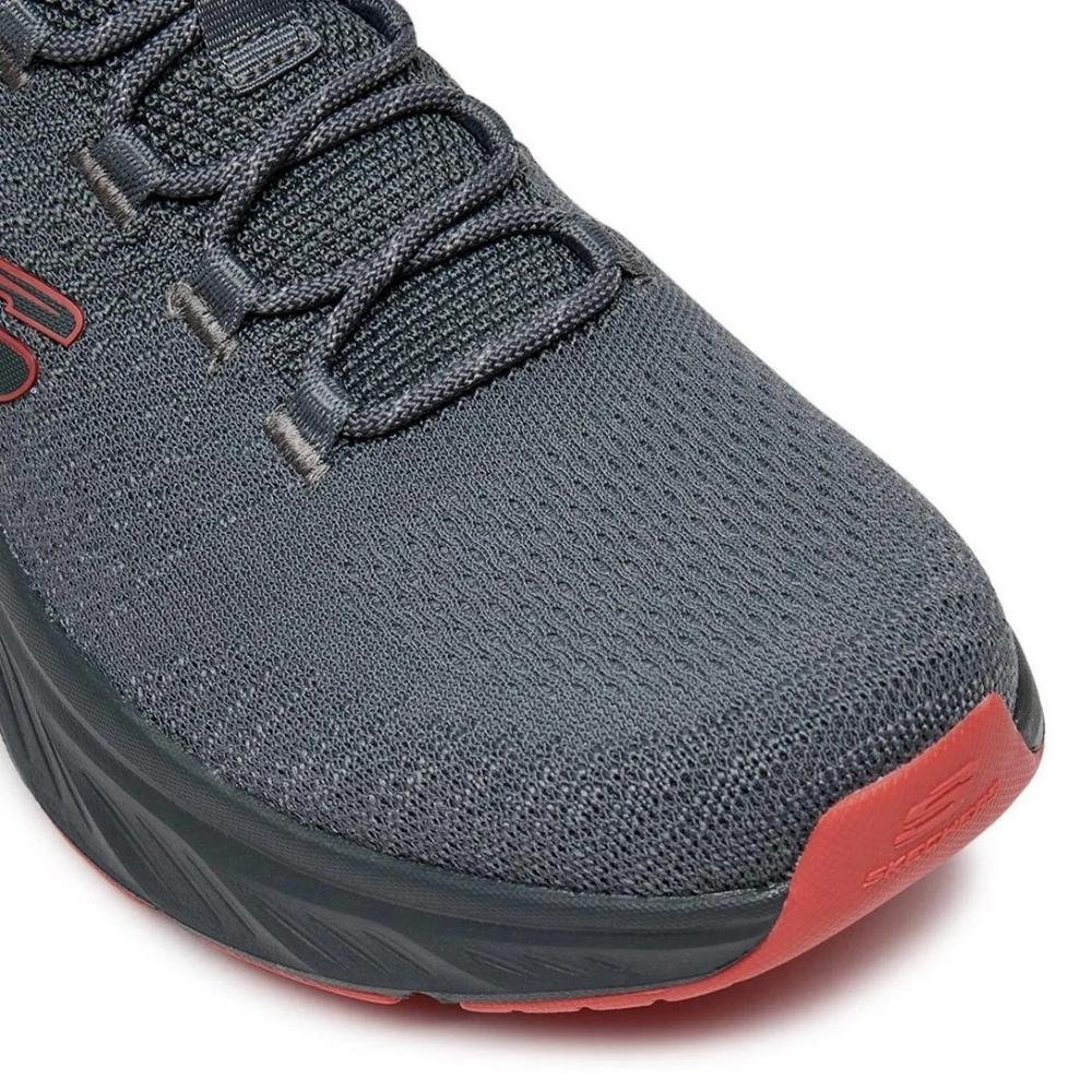 TÊNIS SKECHERS EDGERIDE RAYGO MASCULINO 232932 Carvão/Vermelho 3
