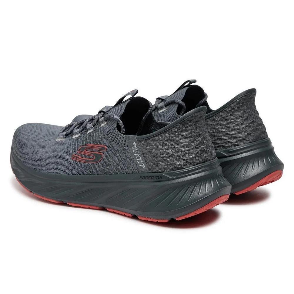 TÊNIS SKECHERS EDGERIDE RAYGO MASCULINO 232932 Carvão/Vermelho 5