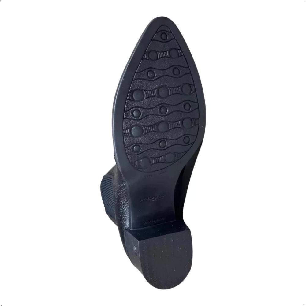 BOTA PEGADA CANO CURTO COURO FEMININA 280511 Preto 5