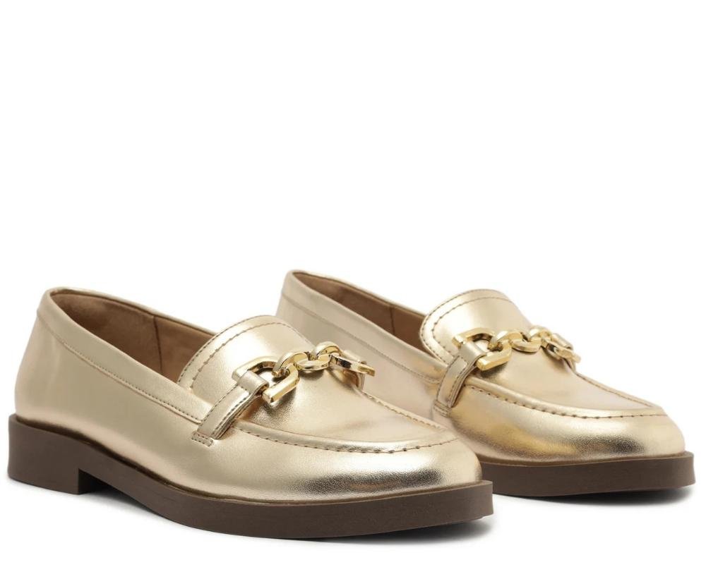 SAPATO MOCASSIM ANACAPRI CLÁSSICO FEMININO C306840006 Dourado 2