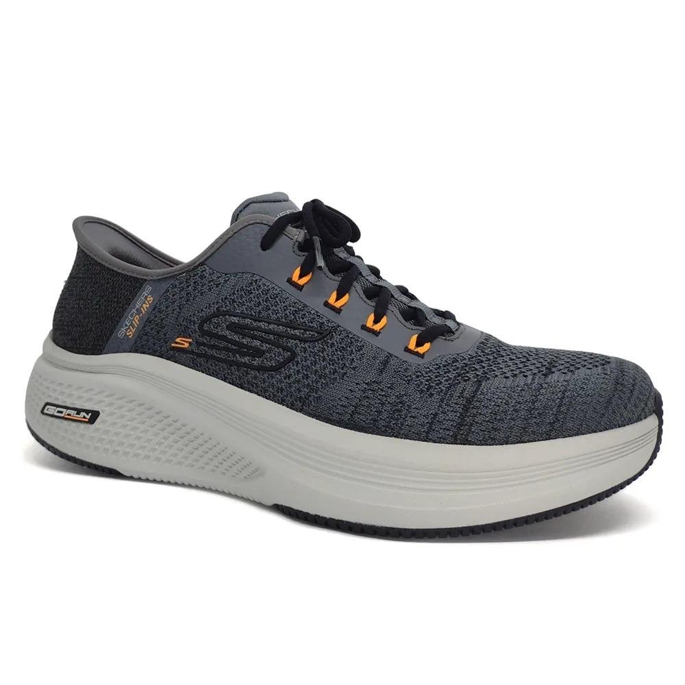 ENIS SKECHERS GO RUN ELEVATE MASCULINO 2.0 220852 Carvão/Laranja 3