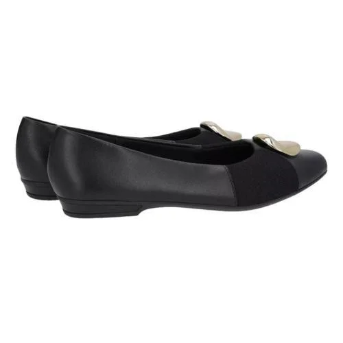 SAPATILHA USAFLEX COURO FEMININO UC05004 Preto 3