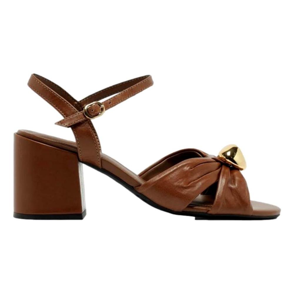 SANDALIA AREZZO COURO FEMININO A124630057 Marrom 1