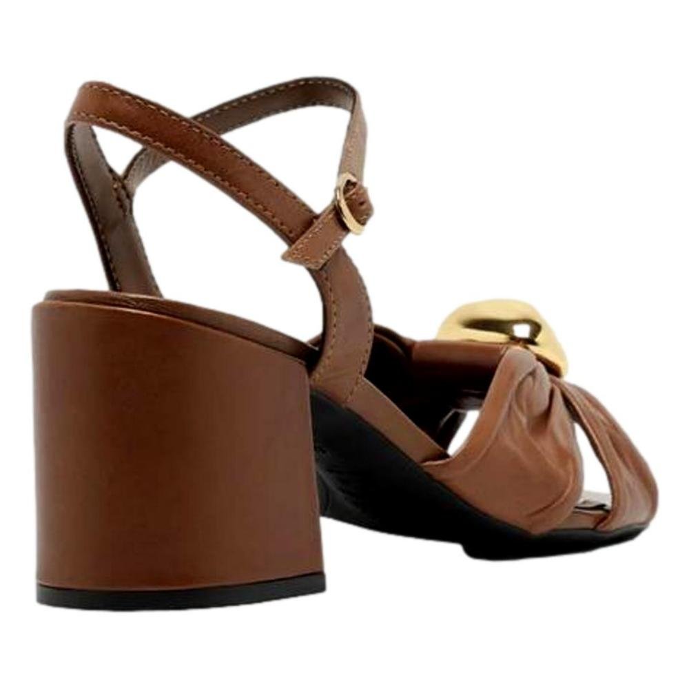 SANDALIA AREZZO COURO FEMININO A124630057 Marrom 3