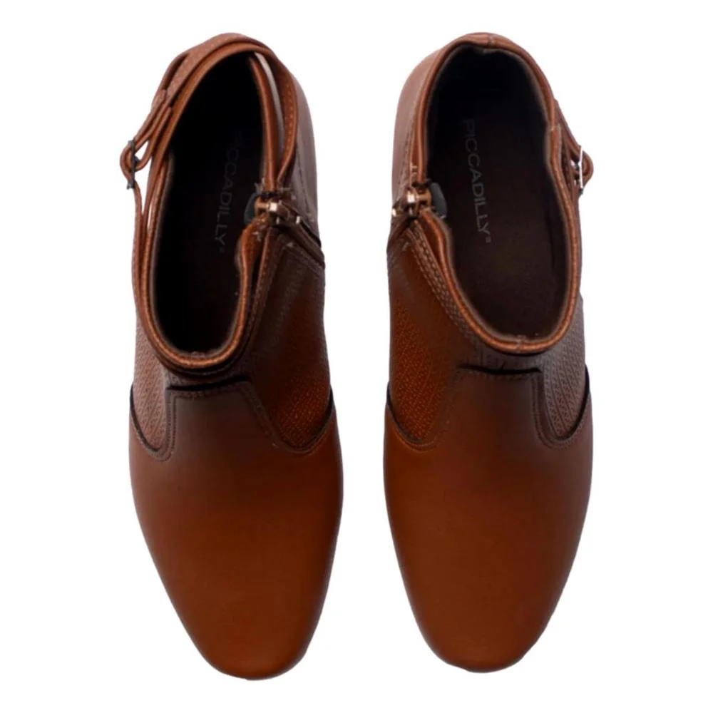 BOTA PICCADILLY CANO CURTO FEMININA 250241 Conhaque 4