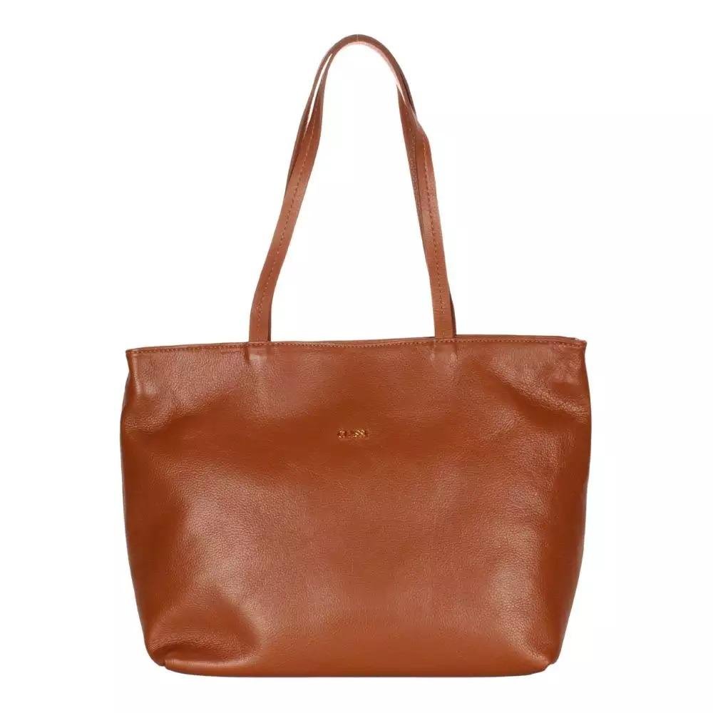 BOLSA CLASSE COURO SHOPPING BAG FEMININA 30362 Caramelo 1