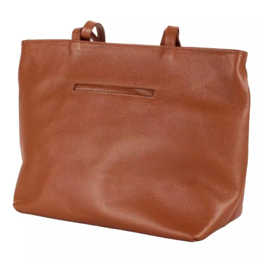 BOLSA CLASSE COURO SHOPPING BAG FEMININA 30362 Caramelo 2
