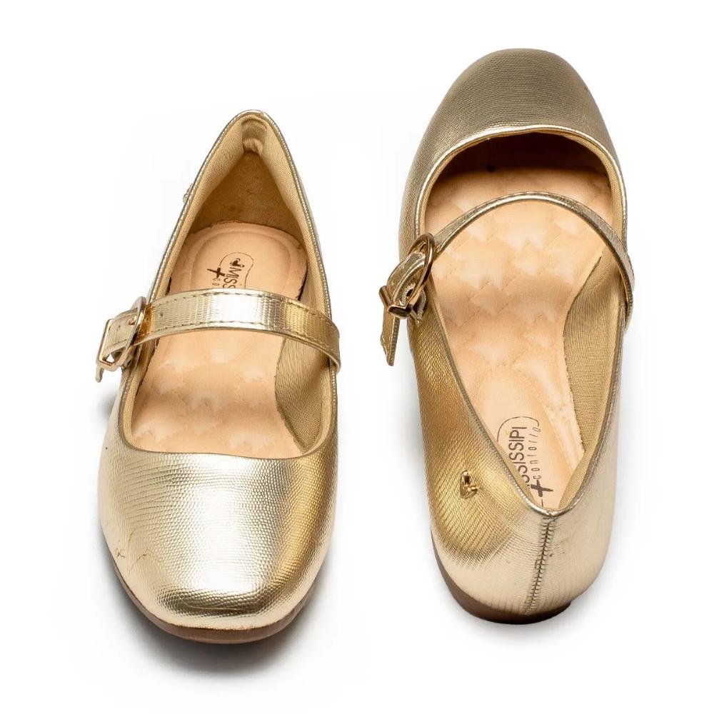 SAPATILHA MISSISSIPI METALIZADA FEMININO ME761 Ouro Light 4