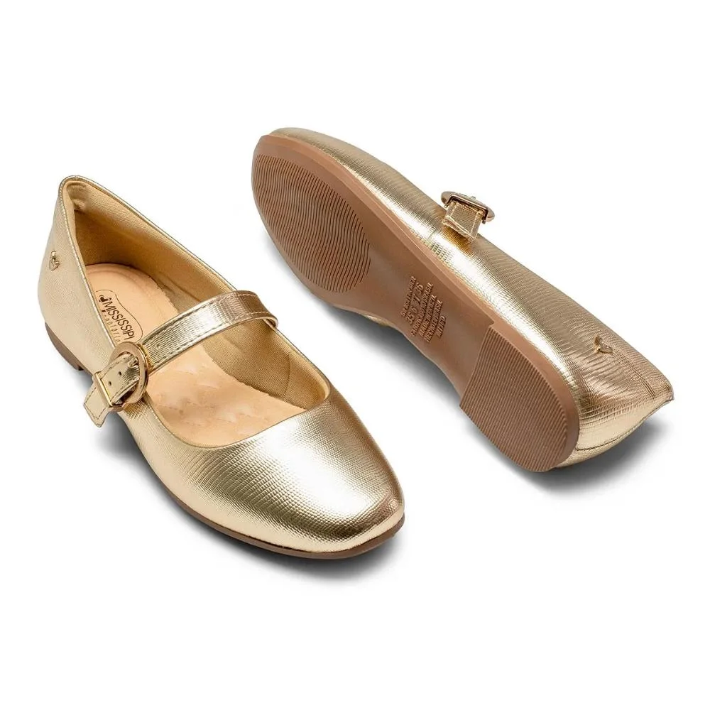 SAPATILHA MISSISSIPI METALIZADA FEMININO ME761 Ouro Light 5