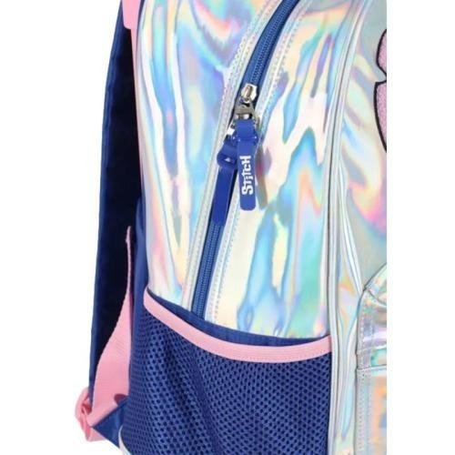 MOCHILA LUXCEL STITCH DISNEY C/RODAS INFANTIL MENINA IC41682SC Prata 4