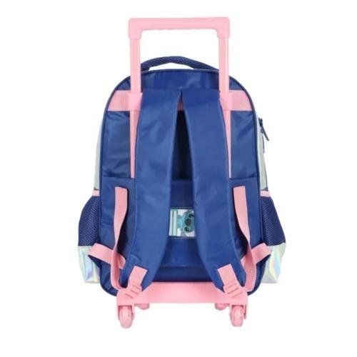 MOCHILA LUXCEL STITCH DISNEY C/RODAS INFANTIL MENINA IC41682SC Prata 6