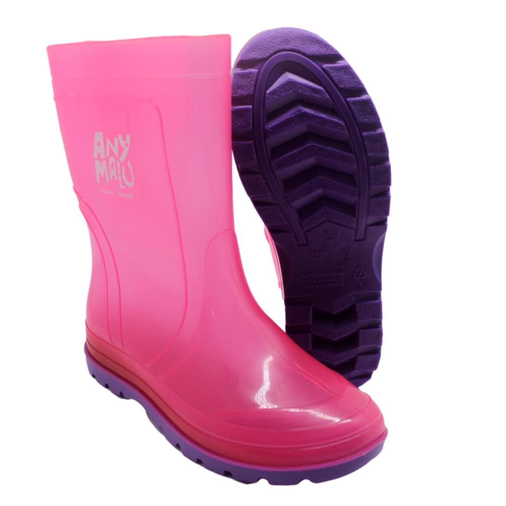 BOTA GRENDENE INFANTIL MENINA ANY MALU 22861 Roxo/Rosa 4