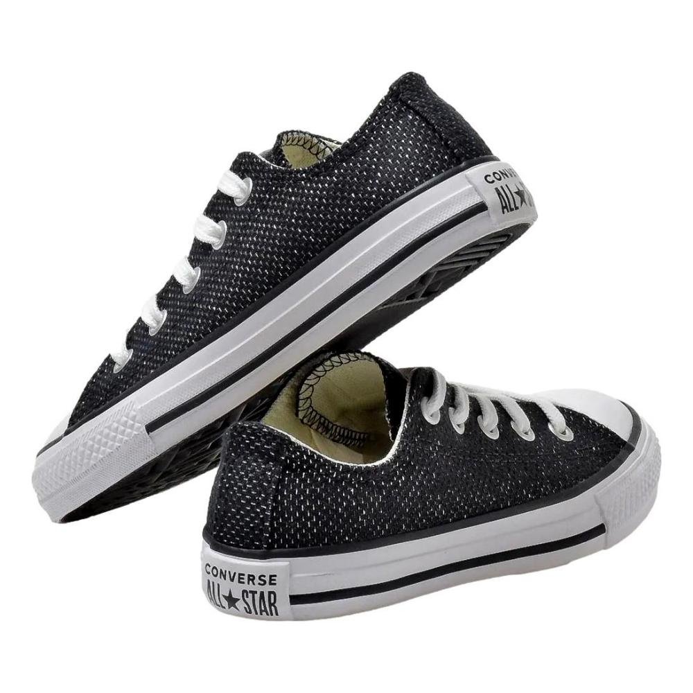TÊNIS ALL STAR INFANTIL MENINA CHUCK TAYLOR CK0974 Preto 4