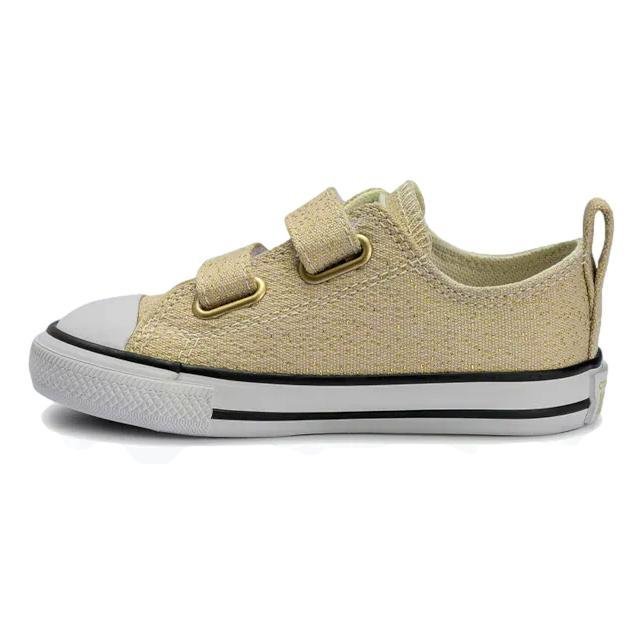 TÊNIS CONVERSE CHUCK TAYLOR INFANTIL MENINA CK1204 Bege/Glitter 2