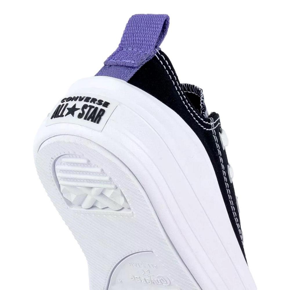 TÊNIS CONVERSE CHUCK TAYLOR MOVE INFANTIL MENINA CK1042 Preto/Roxo 3
