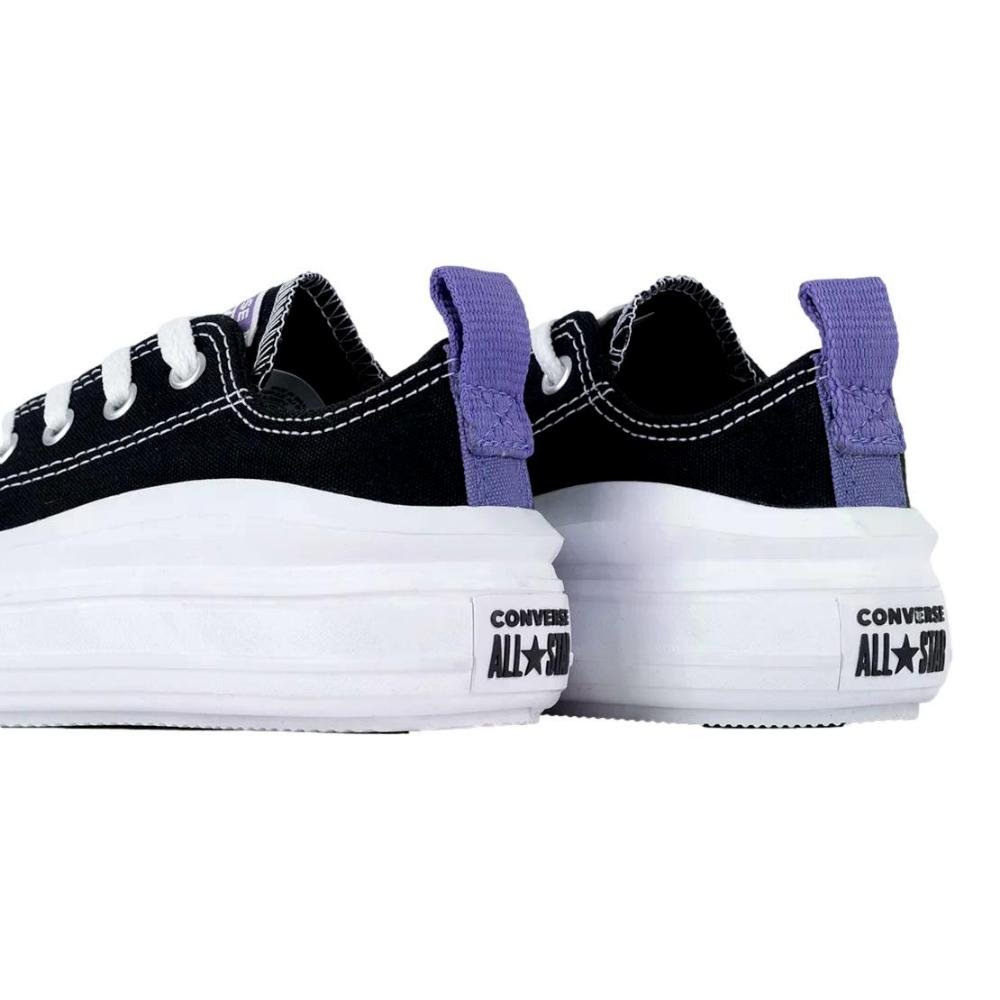 TÊNIS CONVERSE CHUCK TAYLOR MOVE INFANTIL MENINA CK1042 Preto/Roxo 5