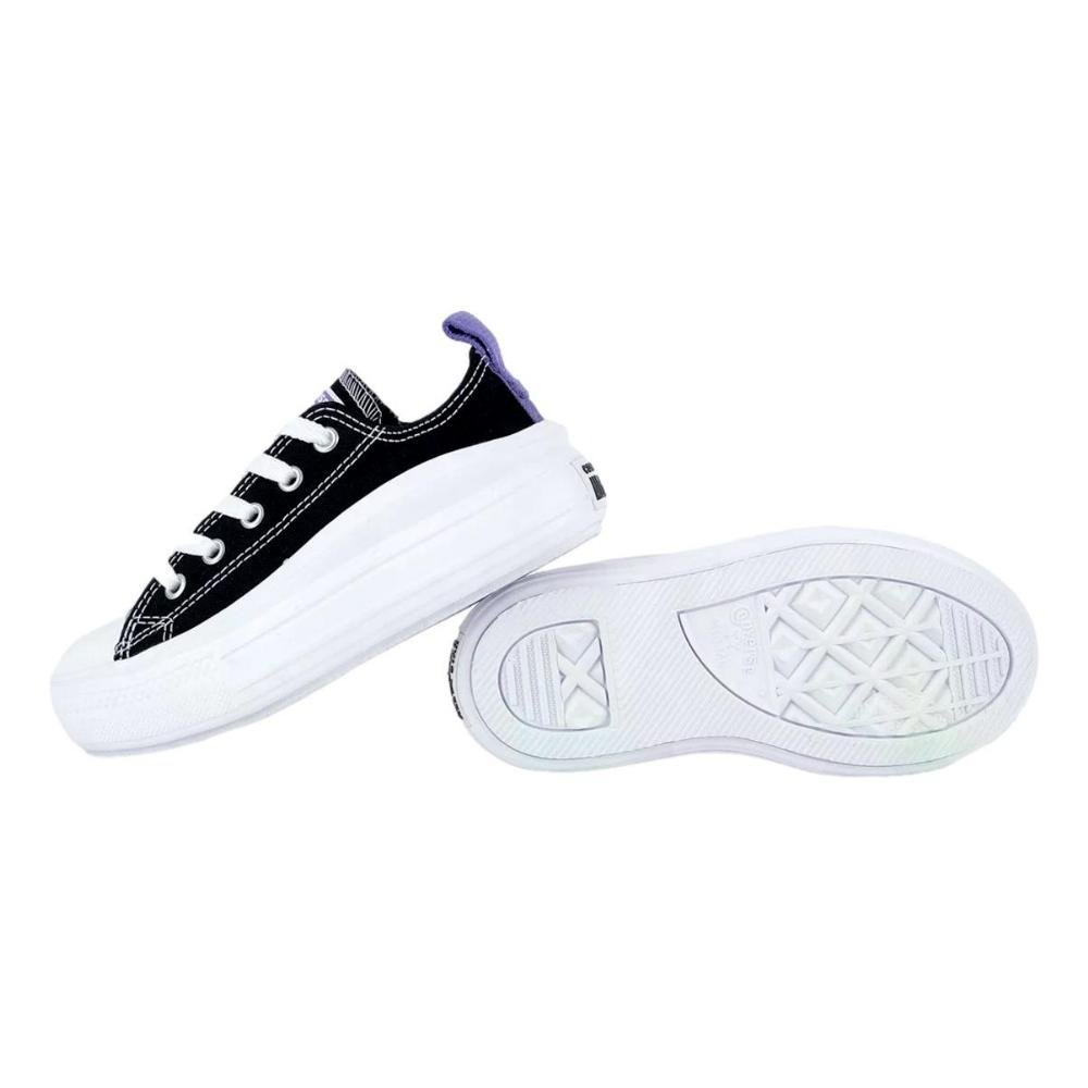 TÊNIS CONVERSE CHUCK TAYLOR MOVE INFANTIL MENINA CK1042 Preto/Roxo 6