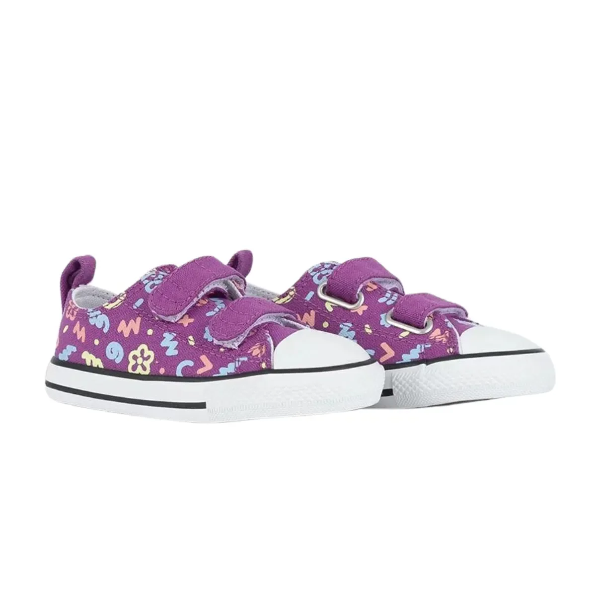 TÊNIS CONVERSE CHUCK TAYLOR BABY MENINA CK1161 Uva/Colorido 2