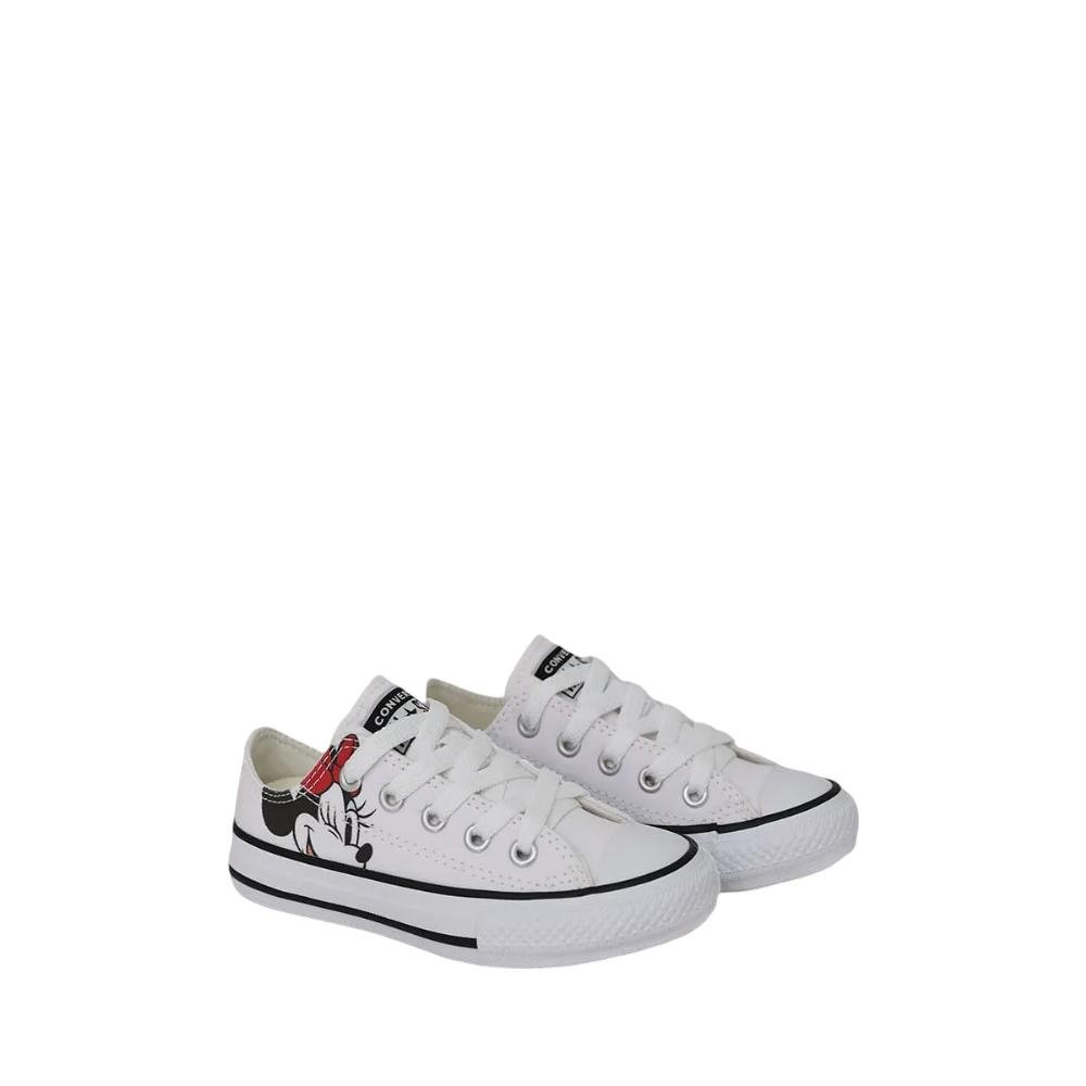 TÊNIS MENINA CONVERSE MINNIE CHUCK TAYLOR CK1329 Branco/Preto 3