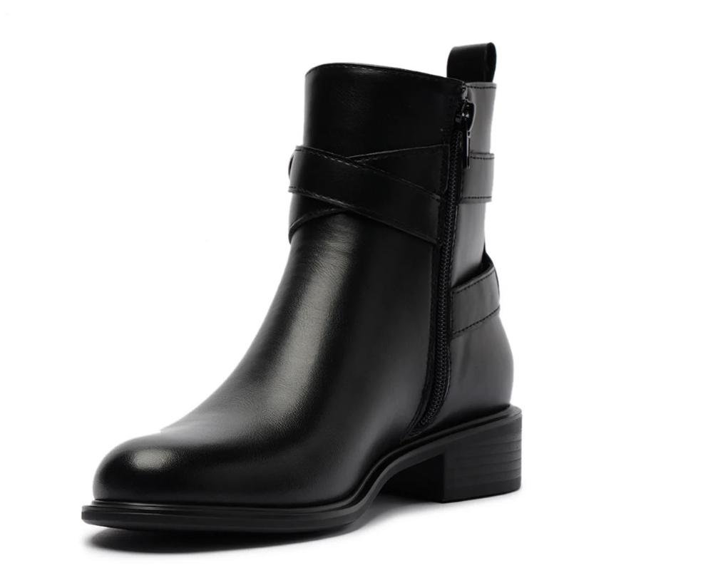 BOTA ANACAPRI COURO CANO CURTO FEMININA C304760005 Preto 2