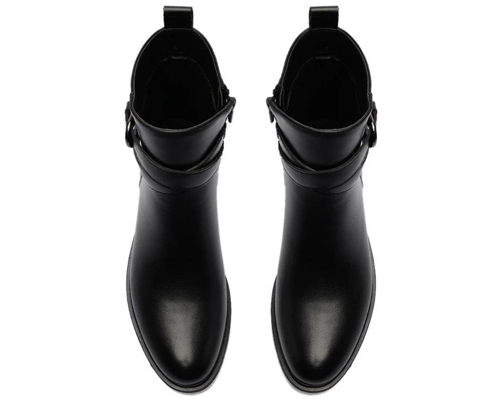 BOTA ANACAPRI COURO CANO CURTO FEMININA C304760005 Preto 3