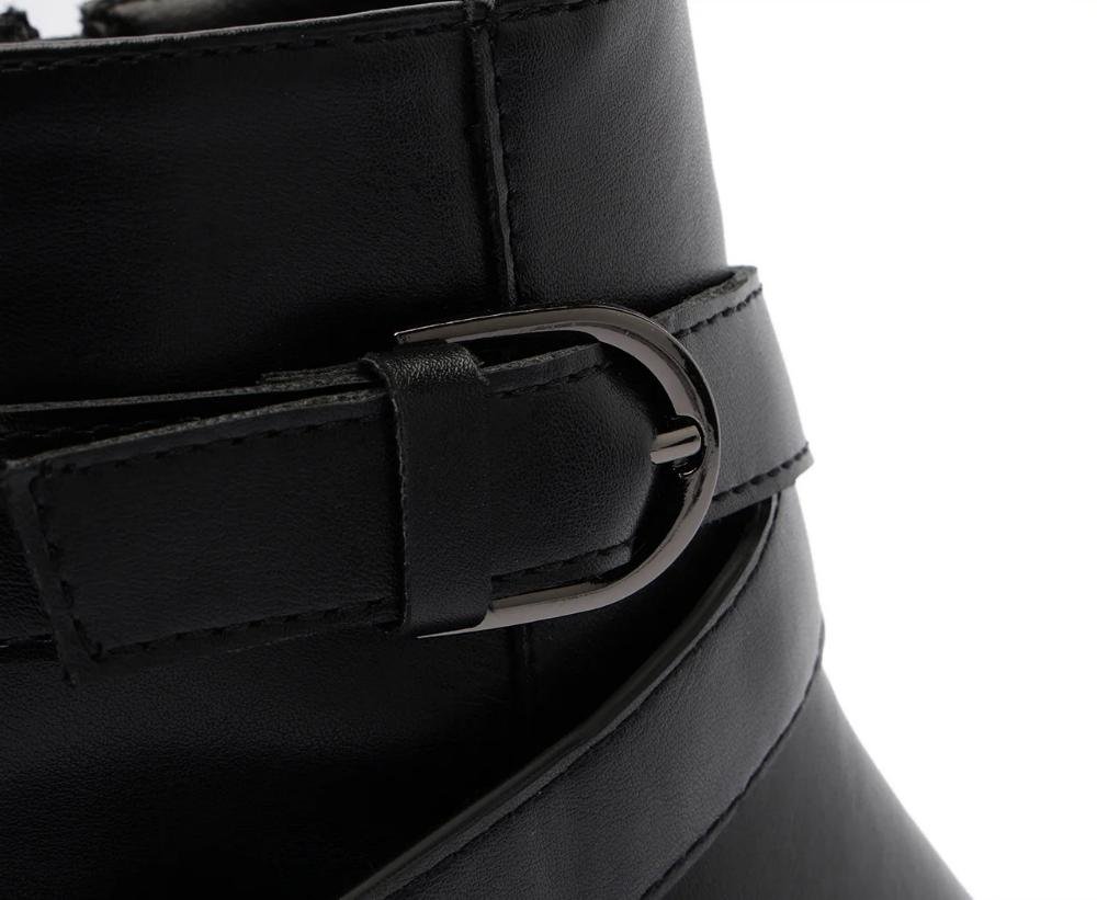 BOTA ANACAPRI COURO CANO CURTO FEMININA C304760005 Preto 4