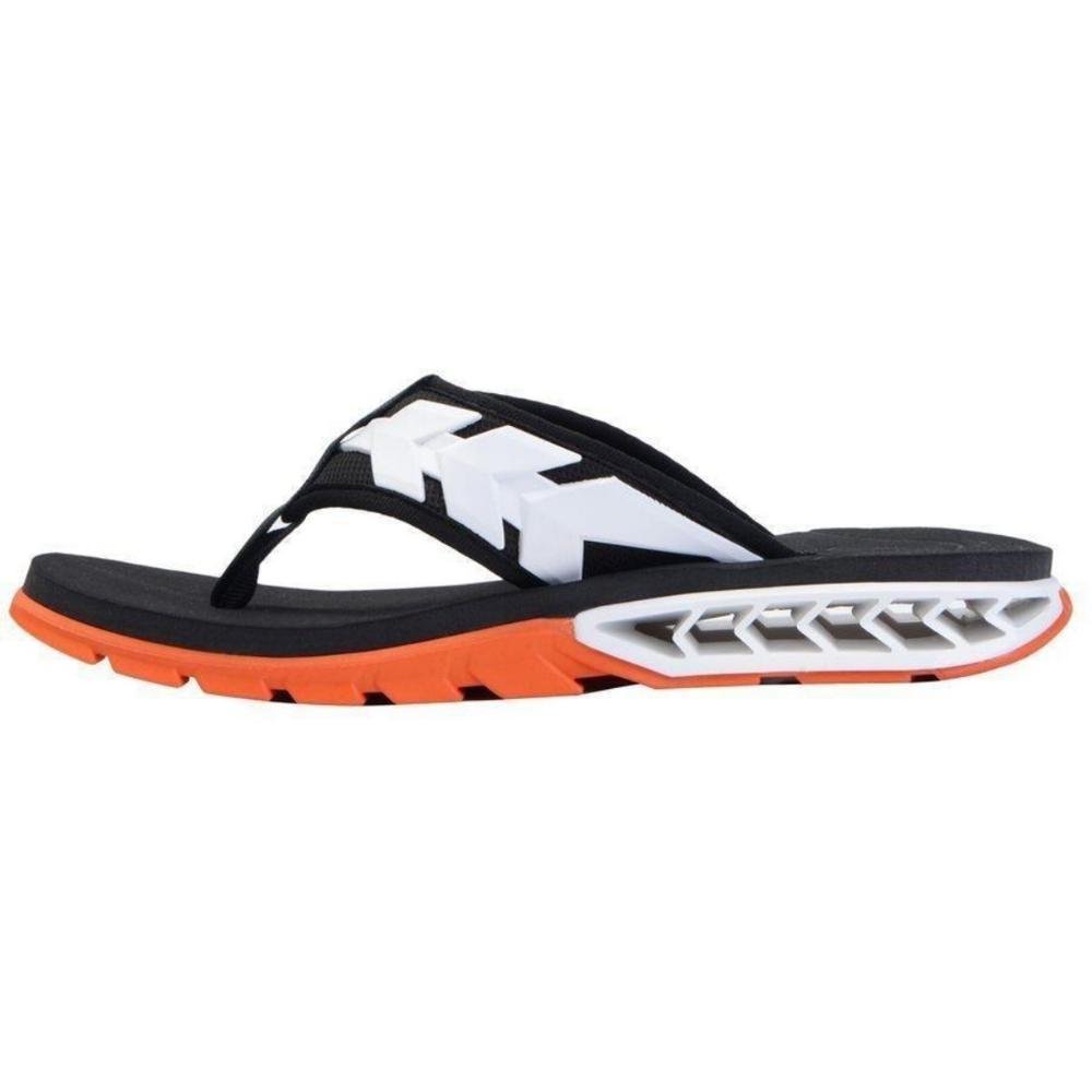 CHINELO KENNER RAKKA MASCULINO DLM Preto/Laranja/Branco 2