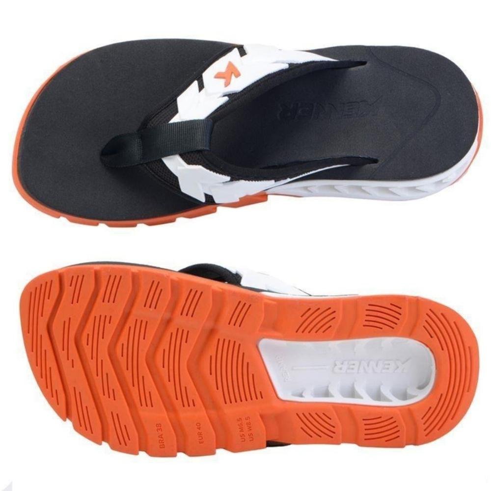 CHINELO KENNER RAKKA MASCULINO DLM Preto/Laranja/Branco 4