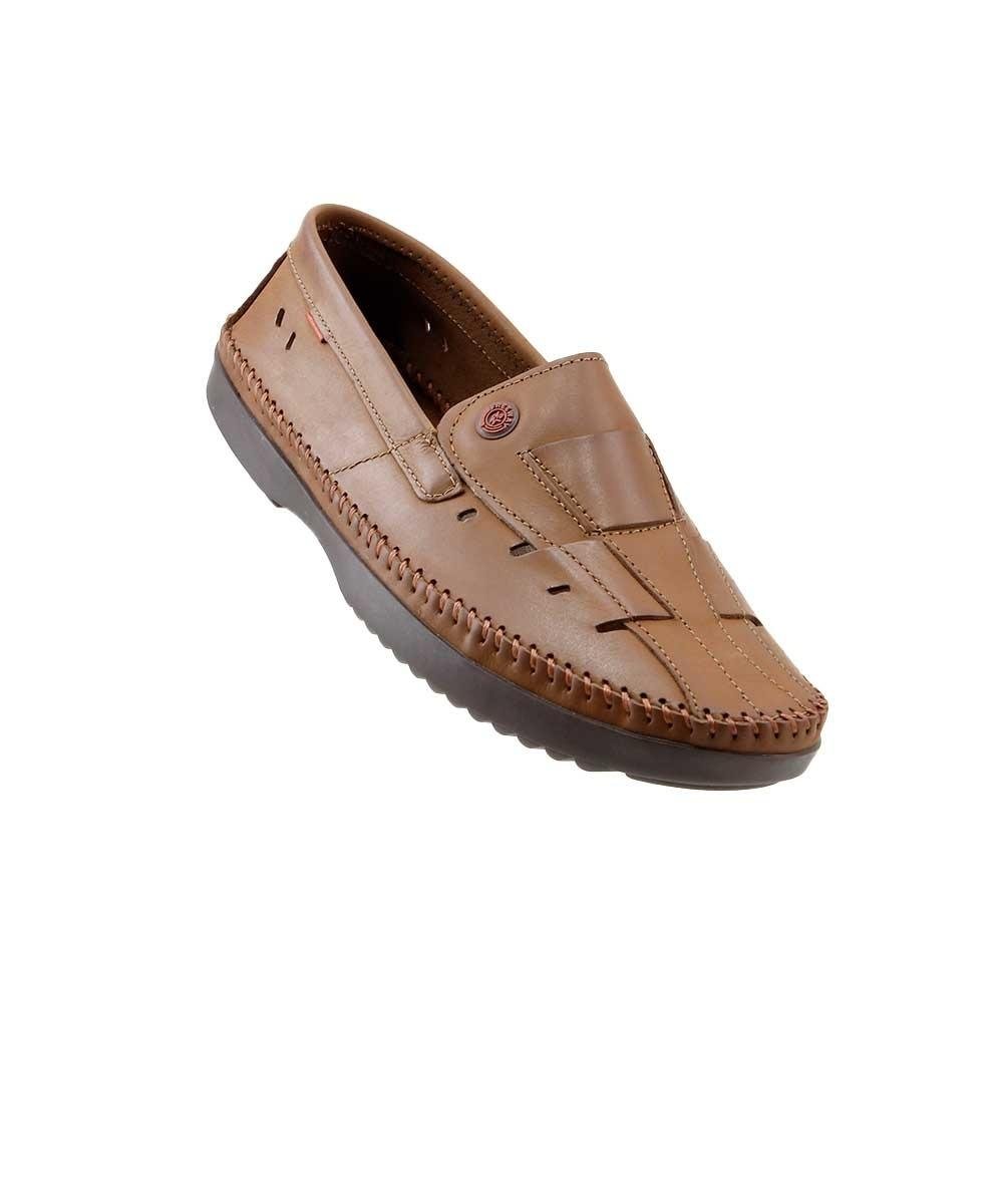 SAPATO FREEWAY COURO MOCASSIM VAZADO MASCULINO LOGANX-2 Havana 2