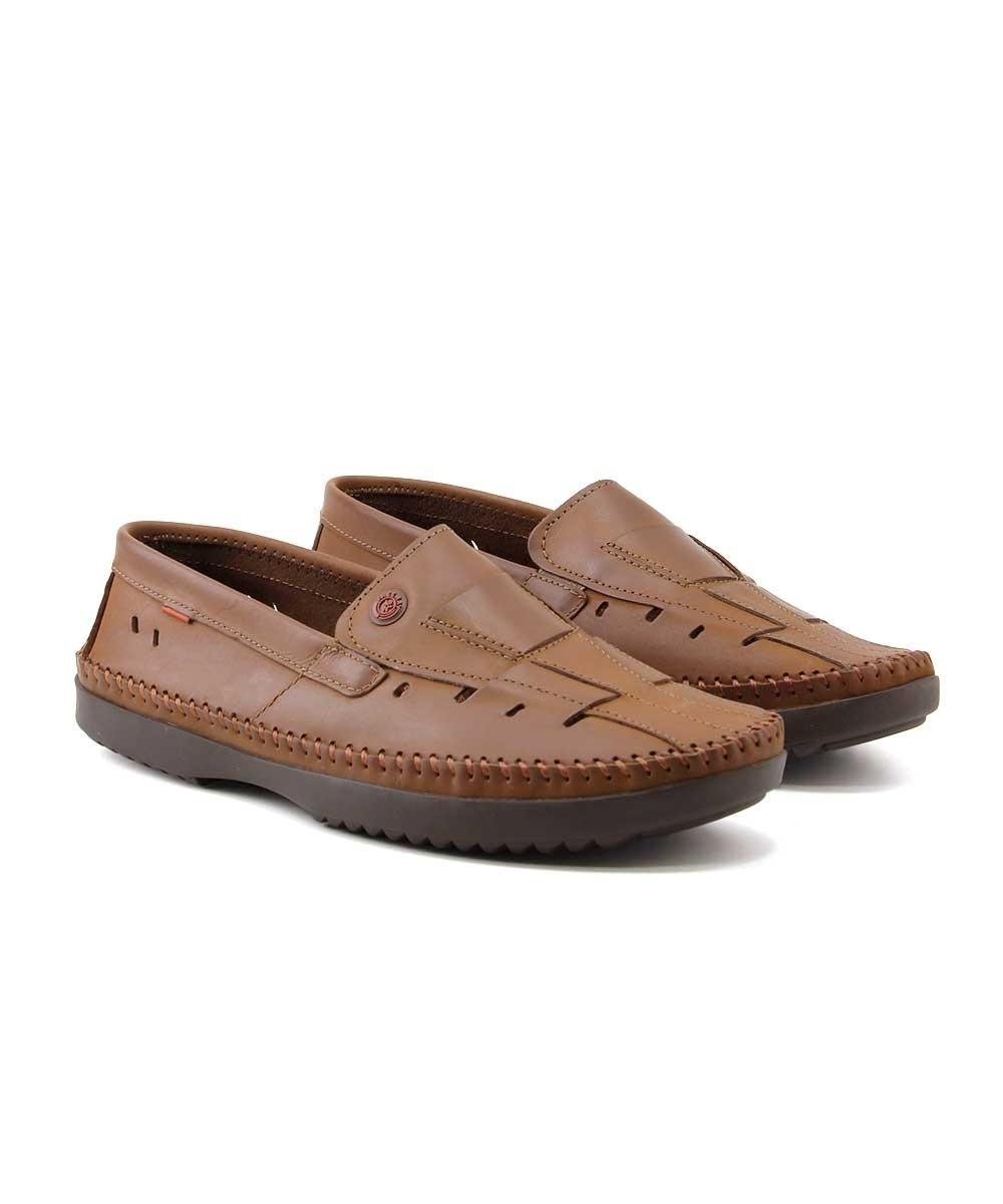 SAPATO FREEWAY COURO MOCASSIM VAZADO MASCULINO LOGANX-2 Havana 3