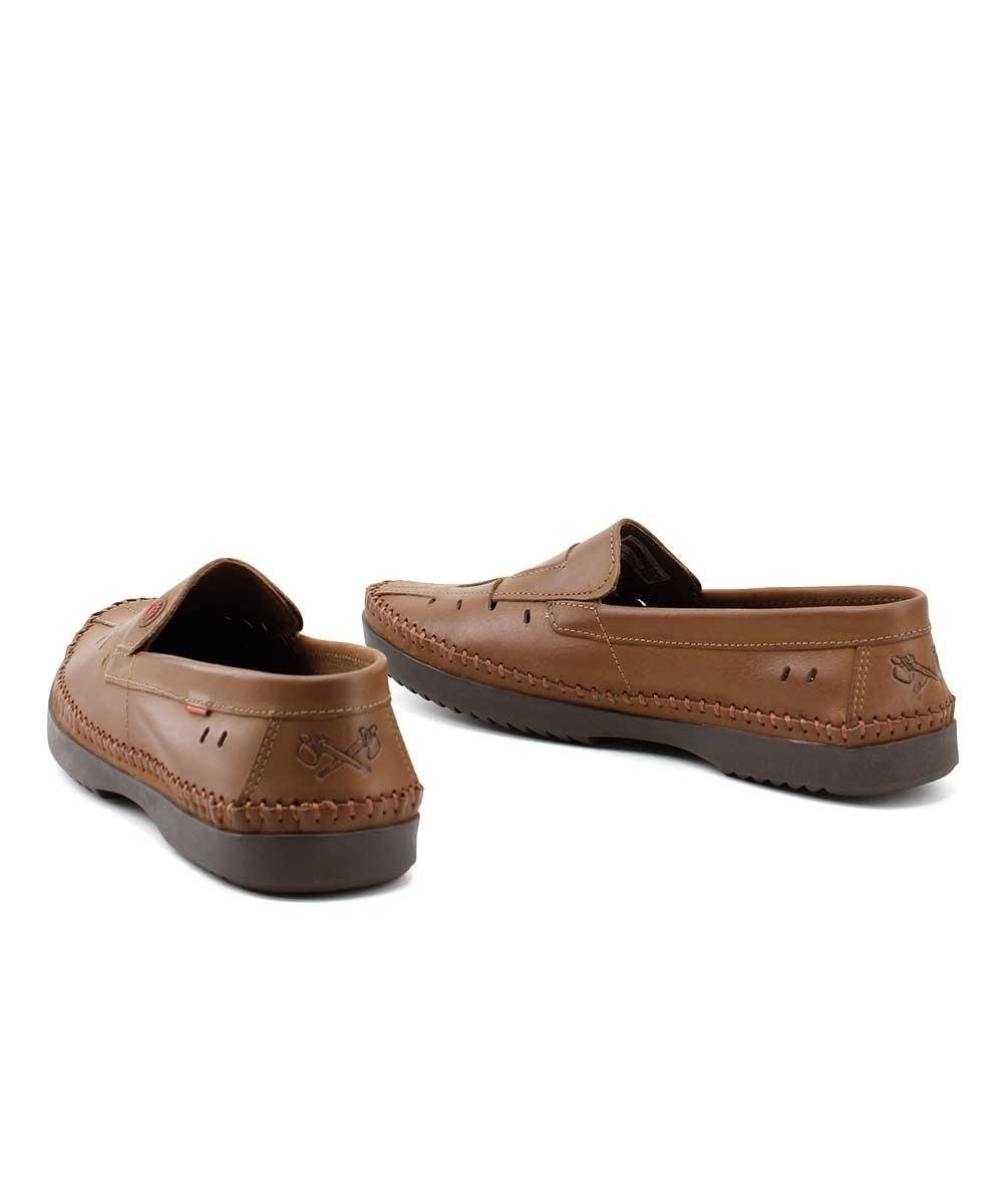 SAPATO FREEWAY COURO MOCASSIM VAZADO MASCULINO LOGANX-2 Havana 4