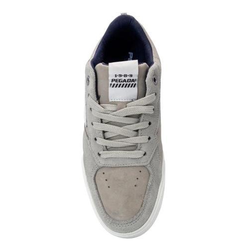 SAPATÊNIS PEGADA COURO MASCULINO 111951 Cinza/Branco 3