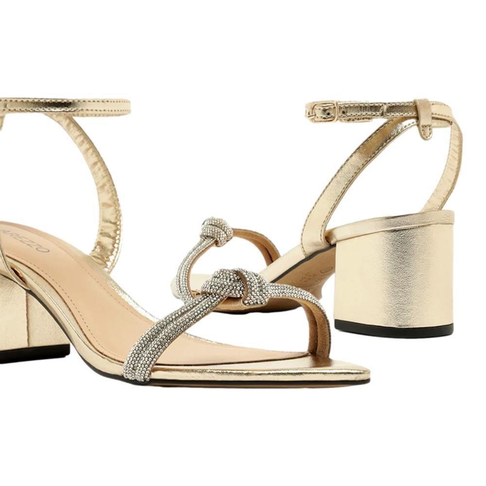 SANDÁLIA AREZZO FEMININA A113380074 Dourado/Cristal 5
