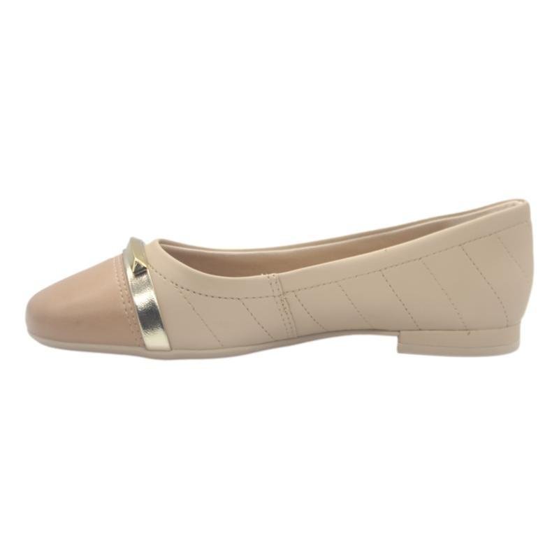 SAPATILHA COMFORTFLEX FEMININA 2579305 Bege/Nude/Dourado 2