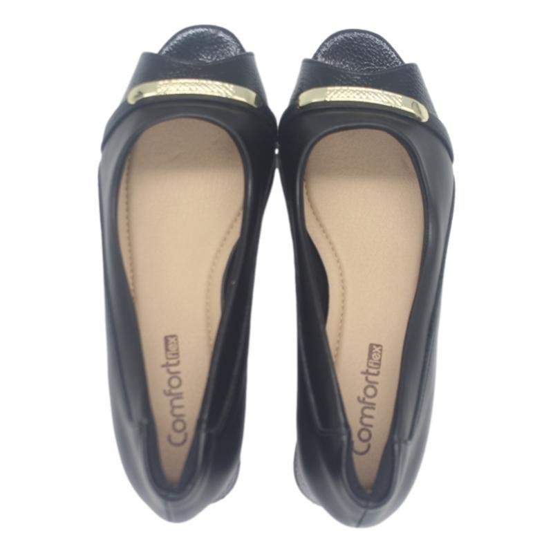 SAPATO COMFORTFLEX PEEPTOE FEMININO 2564302 Preto 3