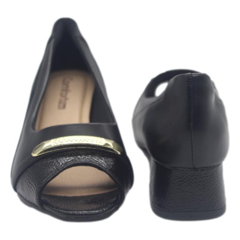 SAPATO COMFORTFLEX PEEPTOE FEMININO 2564302 Preto 4