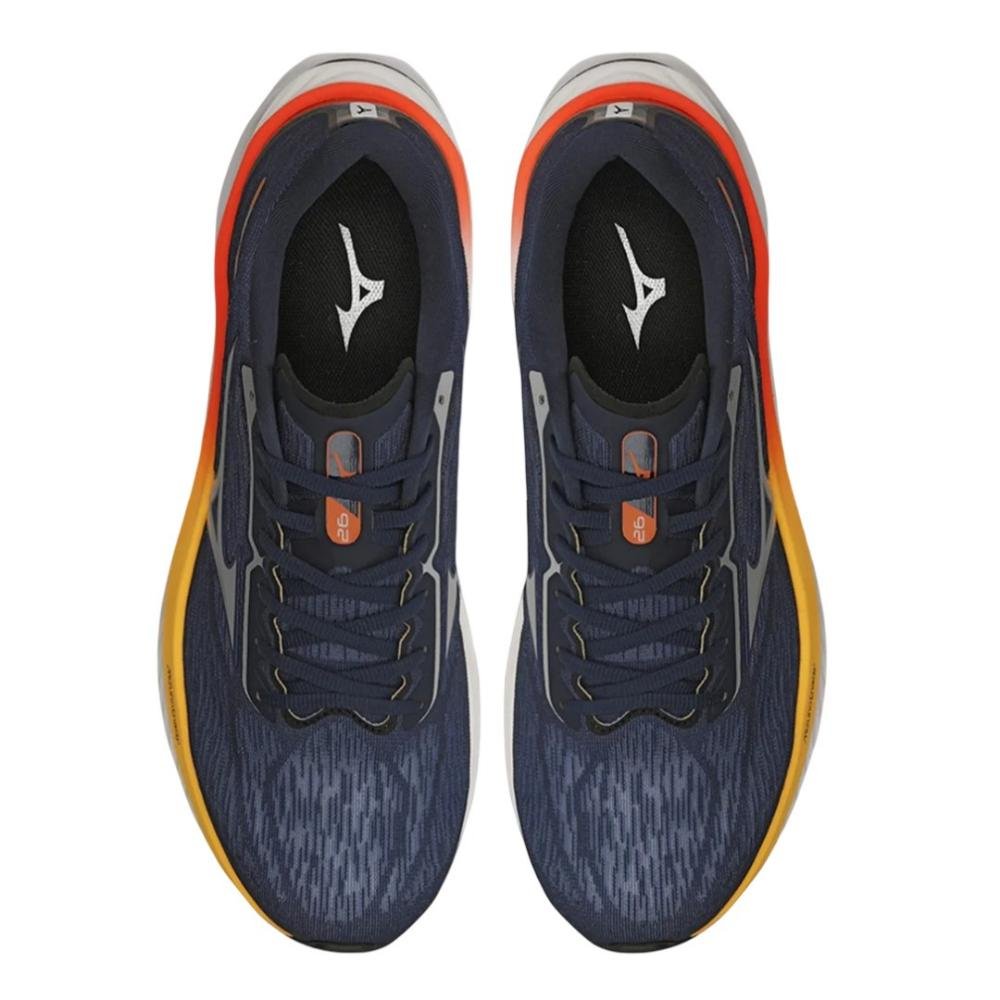 TÊNIS MIZUNO CREATION 26 MASCULINO 101052052 Azul/Laranja/Amarelo