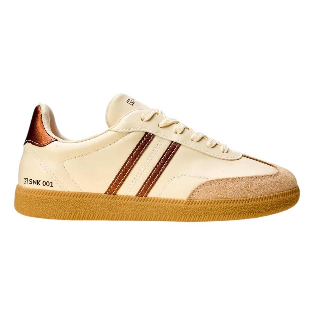 TÊNIS RAMARIM FEMININO RETRO SNK001 2462201 Branco Off/Nude/Bronze 2