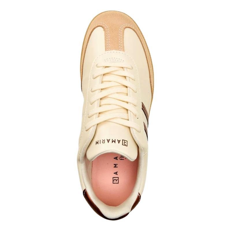 TÊNIS RAMARIM FEMININO RETRO SNK001 2462201 Branco Off/Nude/Bronze 4