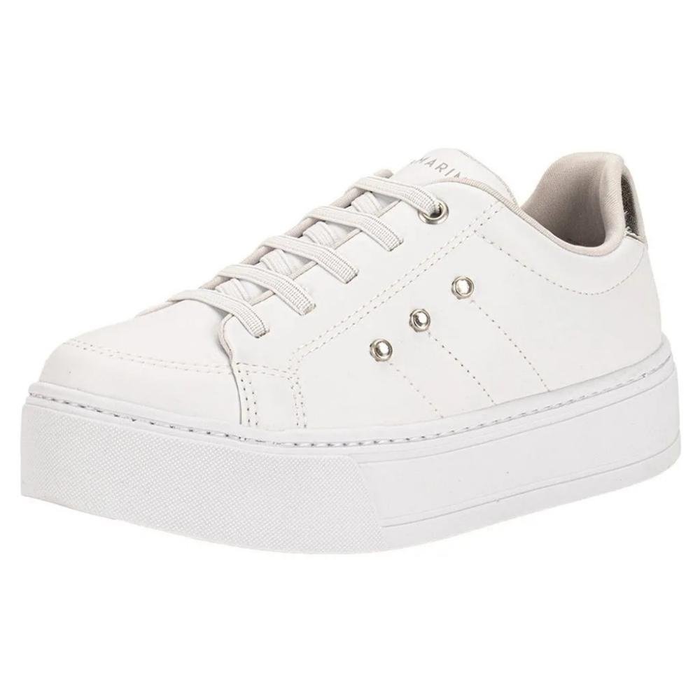 TÊNIS RAMARIM FLATFORM FEMININO 2597121 Branco/Prata 1