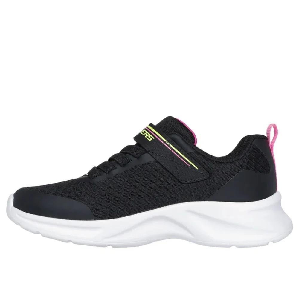 TÊNIS SKECHERS DYNAMATIC NONSTOP SPEED INFANTIL FEMININO 303577L Preto/Branco/Pink 3