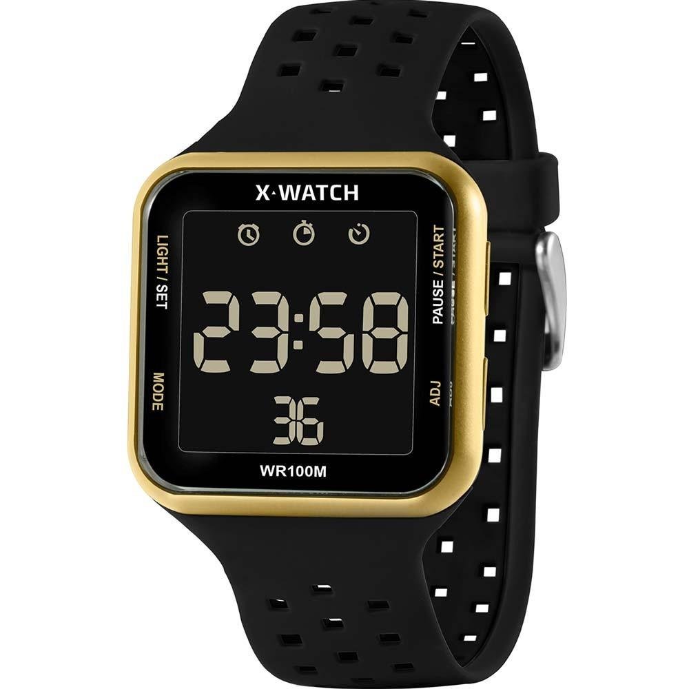 RELÓGIO X-WATCH DIGITAL MASCULINO XGPPD093WPXPX Preto/Dourado 2