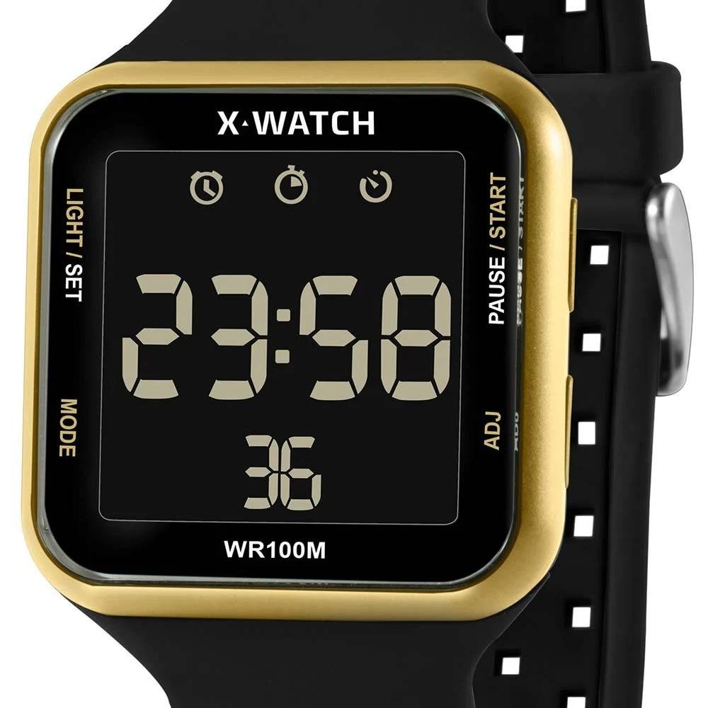 RELÓGIO X-WATCH DIGITAL MASCULINO XGPPD093WPXPX Preto/Dourado 3