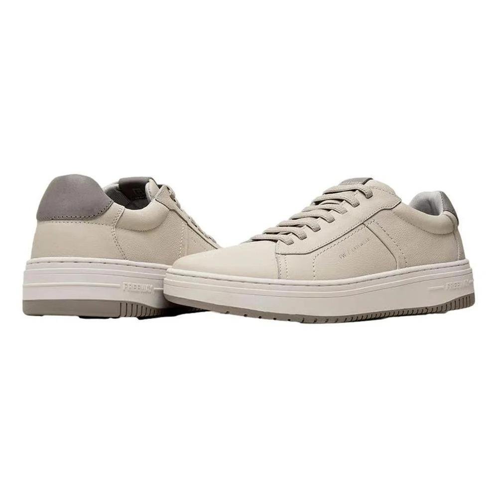 SAPATÊNIS FREEWAY COURO MASCULINO EVO02 Bege 5